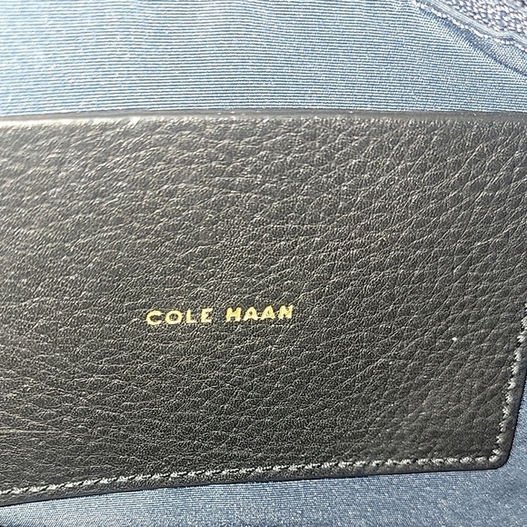 Cole Haan Black Leather Tote Bag - Picture 3 of 13